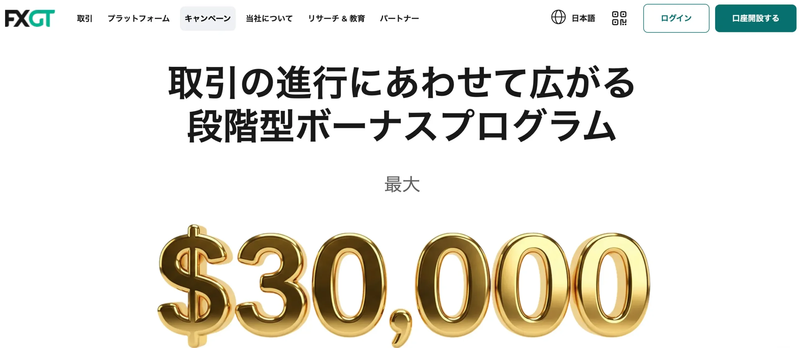海外fx業者の入金ボーナス5位はfxgt 120％＋50%+Loyalty