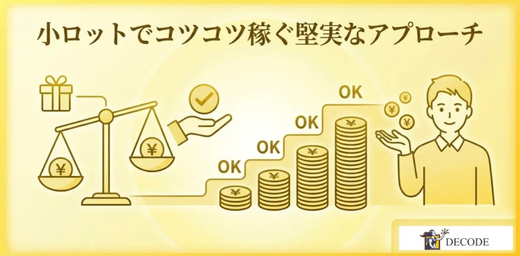 小ロットでコツコツ稼ぐ堅実なアプローチ