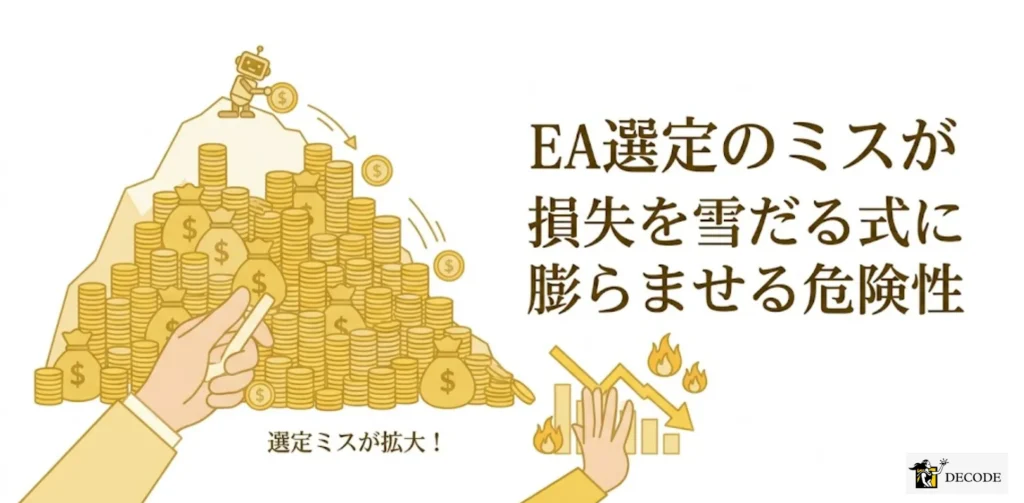EA選定のミスが損失を雪だるま式に膨らませる危険性