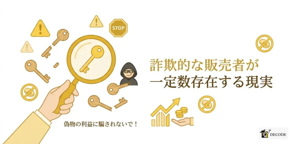 悪質EAや詐欺的な販売者が一定数存在する現実