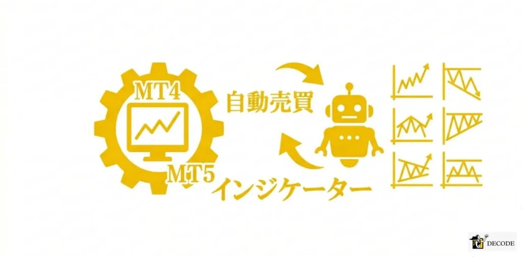 MT4・MT5を使った自動売買・インジケーター活用が可能