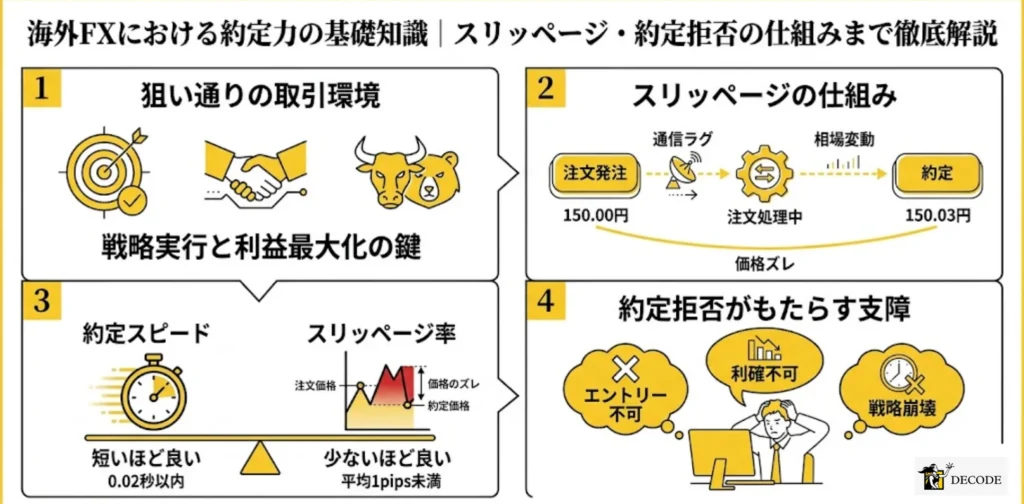 海外FXにおける約定力の基礎知識|スリッページ・約定拒否の仕組みまで徹底解説