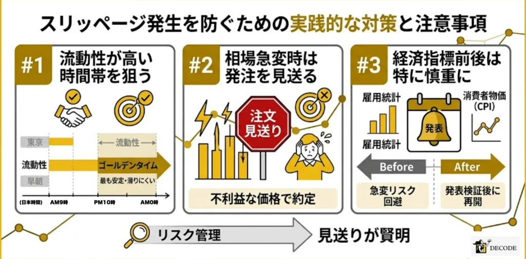 スリッページ発生を防ぐための実践的な対策と注意事項