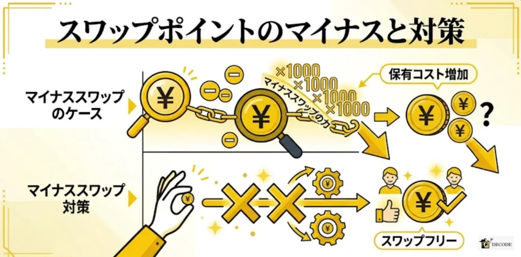 スワップポイントがマイナスになるケースとその対策