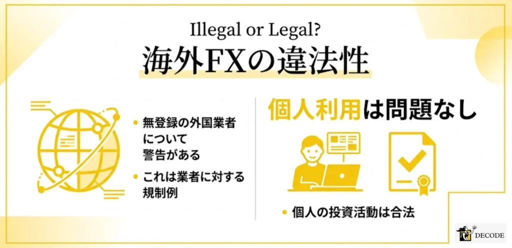 海外FX口座を持つこと自体は違法ではない