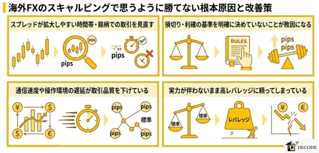 海外FXのスキャルピングで思うように勝てない根本原因と改善策